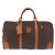 Céline CELINE Macadam Canvas Boston Bag PVC Leather Brown Gold Auth 208652V - Jerrillo