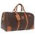 Céline CELINE Macadam Canvas Boston Bag PVC Leather Brown Gold Auth 208652V - Jerrillo - vista 2