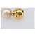 CHANEL Ohrringe Metall Goldfarben Weiß CC Auth 209603 - Jerrillo - Ansicht 9