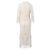 Dolce & Gabbana D&G Maxi-Cardigan aus elfenbeinfarbener Häkelspitze mit Fransen - Ansicht 3