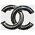 Chanel CC Brosche aus schwarzem Ruthenium Metall - Ansicht 2