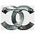 Chanel CC Brosche aus schwarzem Ruthenium Metall - Ansicht 3