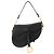 DIOR - Bolsa de ombro Saddle small Dior em couro grão preto