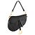 DIOR - Bolsa de ombro Saddle small Dior em couro grão preto - vista 2