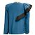 Blusa in seta a maniche lunghe con volant Givenchy Teal Blue / Black - vista 3