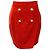 Balmain Rust Wool Skirt with Gold Buttons