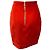 Balmain Rust Wool Skirt with Gold Buttons - view 3