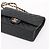 Chanel Borsa a tracolla Classic Double Flap Medium in pelle matelassè Nera - vista 7