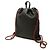 Zaino in pelle con logo Gucci nero e coulisse - vista 2