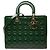 Borsa Lady Dior Large in pelle laccata Cannage Verde