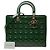 Borsa Lady Dior Large in pelle laccata Cannage Verde - vista 7