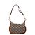Céline Celine C-Macadam Canvas & Leather Schultertasche in Brown x Gray