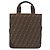 Fendi Borsa Tote Zucca Tela Marrone e Nero - vista 2