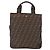 Fendi Borsa Tote Zucca Tela Marrone e Nero - vista 3