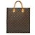 Louis Vuitton Monogram Sac Plat Marrom Lona e Couro