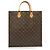 Louis Vuitton Monogram Sac Plat Marrom Lona e Couro - vista 2