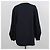 Camicia Christian Dior in misto cotone blu navy con maniche a palloncino - vista 3