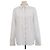 Camisa de manga larga de popelín de algodón mezcla blanco Brunello Cucinelli
