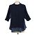 Sacai Pullover aus Baumwoll-Denim-Mischgewebe in Navy Blue