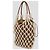 Prada Beige,Camel Macrame Cotton and Leather Medium Noue Bag - view 2