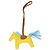 Hermès Porte-clé Grigri Rodeo en cuir Jaune et Marron PM
