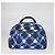 Borsa Bowling Chanel Blue, White Printed Canvas and Caviar Airlines Round Trip - vista 3