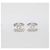Pendientes Chanel Silver Tone Crystal Push Back - vista 3