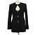 Blazer Versace Black Blend Acetate Keyhole