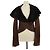 Ralph Laurent Toggle Loop Jacke aus dunkelbraunem Wildleder und Lammfell