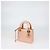 Mini borsa Lady Dior in struzzo rosa metallizzato Christian Dior - vista 2