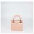Mini borsa Lady Dior in struzzo rosa metallizzato Christian Dior - vista 3