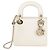 Christian Dior Mini Lady Dior Tote aus cremefarbenem Echsenleder