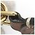 Céline Portachiavi Celine in pelle marrone e oro - vista 6