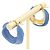 Céline Pendientes de botón Celine para mujer en azul y dorado - vista 2