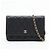 Chanel WOC Pelle Caviar Matelassé Flap Crossbody Black