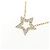 Autre Marque K10 Gelbgold Stern-Diamant-Halskette - Ansicht 3