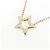 Autre Marque K10 Gelbgold Stern-Diamant-Halskette - Ansicht 4