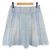 Falda Chanel Azul y Amarilla de Tela - vista 2