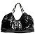 Anine Bing Borsa tote Kate in pelle nera lucida