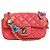 Chanel Borsa flap extra mini Valentine Charms in pelle d'agnello matelassé rosa
