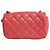 Chanel Borsa flap extra mini Valentine Charms in pelle d'agnello matelassé rosa - vista 3