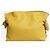 Loewe Clutch Flamenco in pelle nappa gialla - vista 3