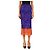 Dries Van Noten Gonna midi in mesh stampata blu e arancione - size XS