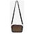 Fendi Mini borsa a tracolla Camera Case in pelle goffrata FF nera e marrone - vista 4