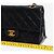 Chanel Medium Classic Double Flap Tasche vintage aus schwarzem Lammleder - Ansicht 11