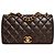 Chanel Bolsa Pondicherry com aba em couro de bezerro envelhecido matelassê marrom 2012