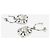 Chanel Orecchini a cerchio con pendente quadrato in cristallo argento - vista 2