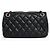Chanel Borsa a tracolla con patta in pelle matelassé nera 2010 - vista 3
