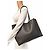 Autre Marque Shopping E/W Tote Bag aus grauem Leder - Ansicht 9