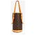 Louis Vuitton Bolso Petit Bucket de lona Monogram marrón - vista 2